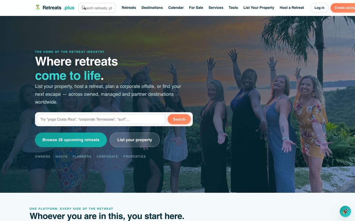 Retreats.plus — Retreats & groups